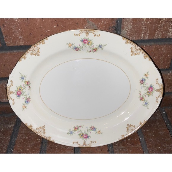 Vintage Homer Laughlin Eggshell Nautilus Aristocrat 11.5 Inch Platter A45N5 - Picture 1 of 2